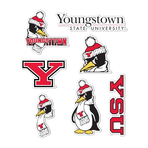 Desert Cactus Youngstown State University Sticker YSU Penguins Vinyl Decals Laptop Water Bottle Car Scrapbook Sheet T2 (Type 2)