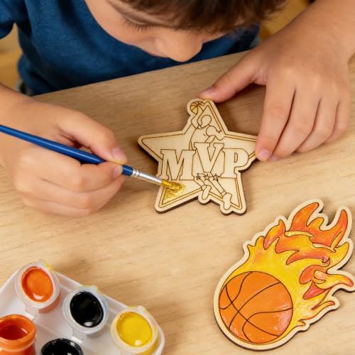 Xvvti 12PCS Basketball Party Favors - DIY Basketball Wood Painting Kits by Xvvti - Used condition - Image 6