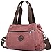 DORRISO Umhängetasche Damen Canvas Handtasche Schultertasche Casual Multifunktionale Umhängetaschen Groß Kapazität Schultertasche Damen Reise Umhängetasche Rot