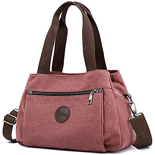 DORRISO Sac à Main Femme — Sac Bandoulière en Toile Légère et Imperméable, Multi-Poches Grande Capacité pour Travail, Cours, Voyage et Quotidien...