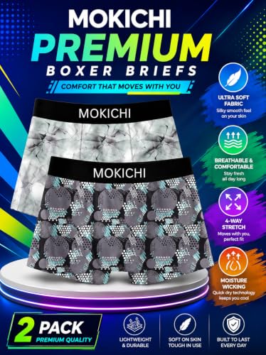 Image of Men's Printed Trunks, Pack of 2 | Abstract Geometric Design | Stretchable Elastic Waistband | Comfortable Regular Fit Underwear
