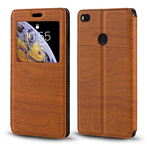 Custodia Flip con Finestra Visibile e Chiusura Magnetica Invisibile Compatibile con Xiaomi Mi Max 2 Protezione Totale pelle sintetica