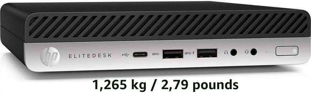 HP EliteDesk 705 G4 Mini PC de bureau AMD Ryzen 5 Pro 2400G, RAM 8 Go, SSD 256 Go, WiFi, Bluetooth, clavier QWERTY américain, Windows 11 Pro (reconditionné)