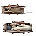 BOSTANTEN Leather Laptop Briefcase for Women Shoulder Bag 15.6 Inch Business Computer Tote Beige