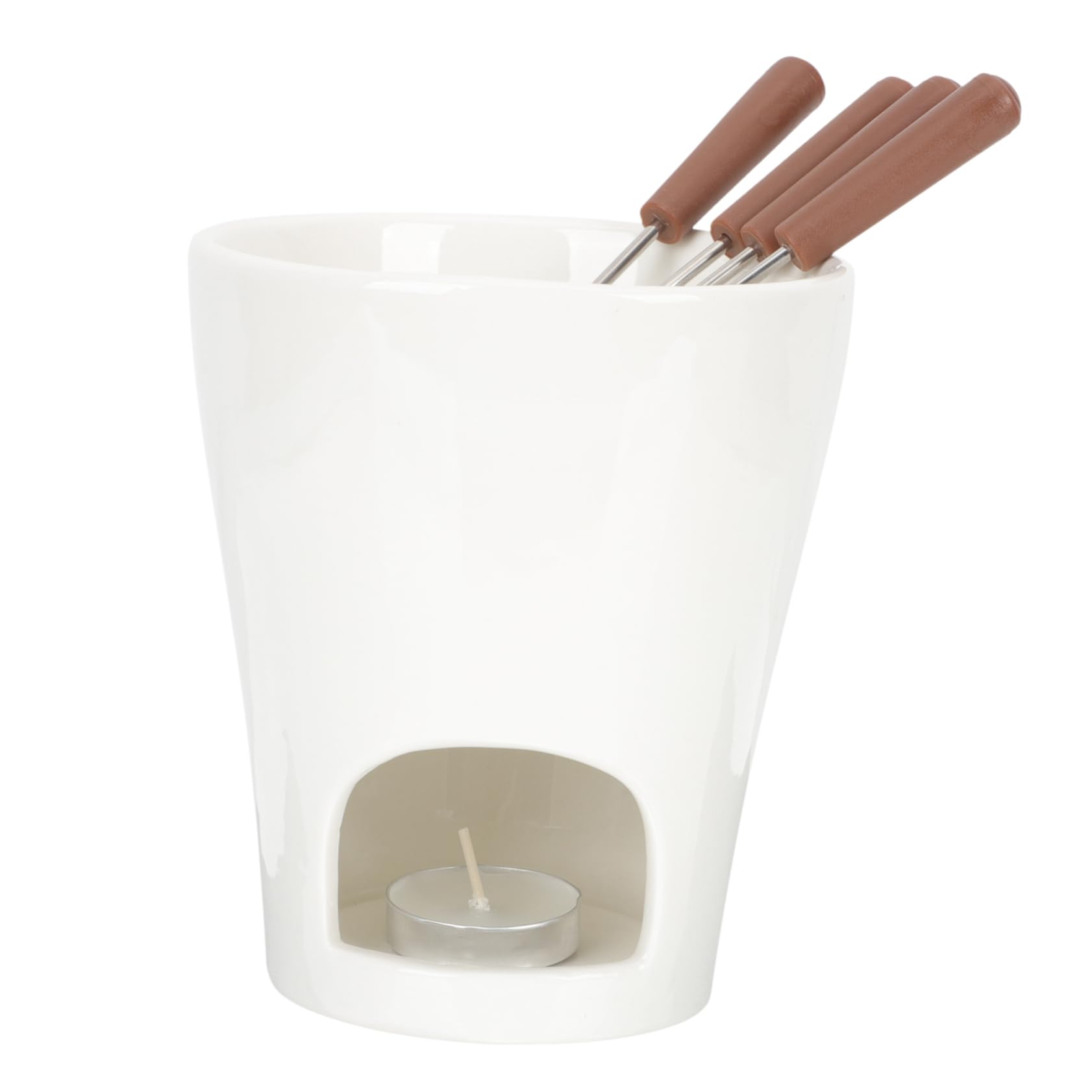 FUNOMOCYA Choc. Melting Furnace Ceramic Cheese Fondue Pot Butter Warmer Wax Warmer Multifunctional Pot for Cooking