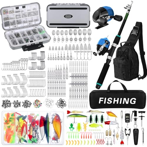 DoubleFill 484 Pcs Fishing Tools Kit Fishing Accessories Kit Include