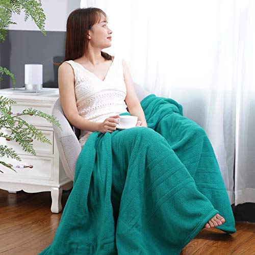 image for MaxKare Electric Blanket Heated Throw Fast Heating Polar Fleece Revers