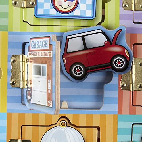 Melissa & Doug Hide And Seek Wooden Activity Board With Wooden Magnets - Wooden Busy Board, Hide And Seek Puzzles, Wooden Magnet Puzzles For Toddlers And Kids Ages 3+ #TOP5