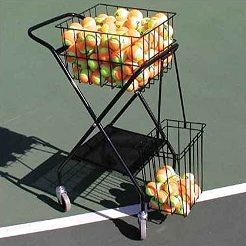 Mini Coach's Cart - Portable Traveling Cart |150 Ball Capacity | Comes with Removable Divider | Tennis, Pickleball, Softball, Baseball | Easy and Fast Set-Up | Removable Mesh Divider Included