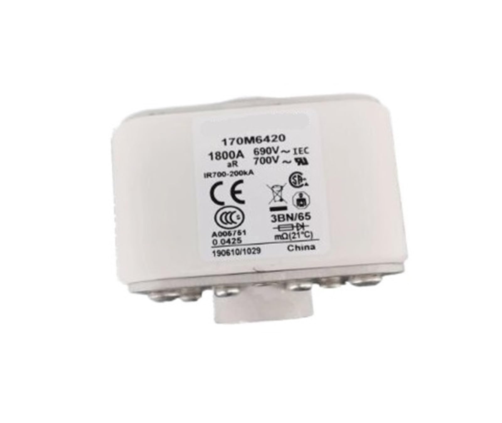 Fusible LPJ-125SP de classe J temporisé basse tension pour protection circuit électrique