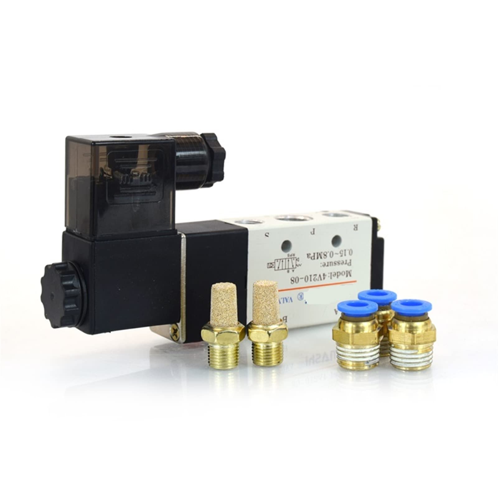 Válvula solenoide de aire neumático serie 4V210-08 DC220V 5 vías 2