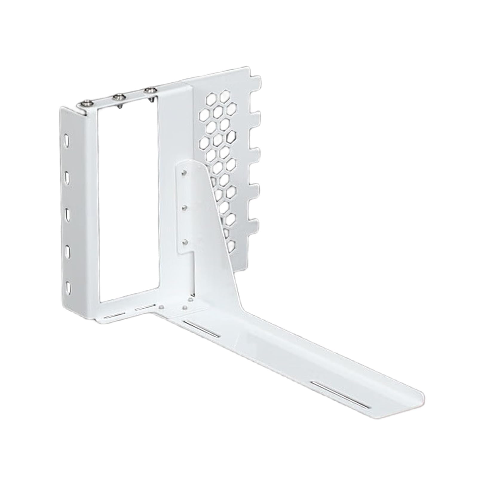 Obotsnoi White Metal Graphics Card Bracket For Vertical Gpu Display Optimizes Gaming Rigs Airflows And Stability Metal Gpu Mount For Two Slot Cards