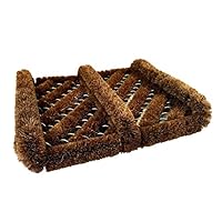 Home.smart Boot Scraper Brush Door Mat. Natural Coir Outdoor Shoe Cleaner 300 x 350mm