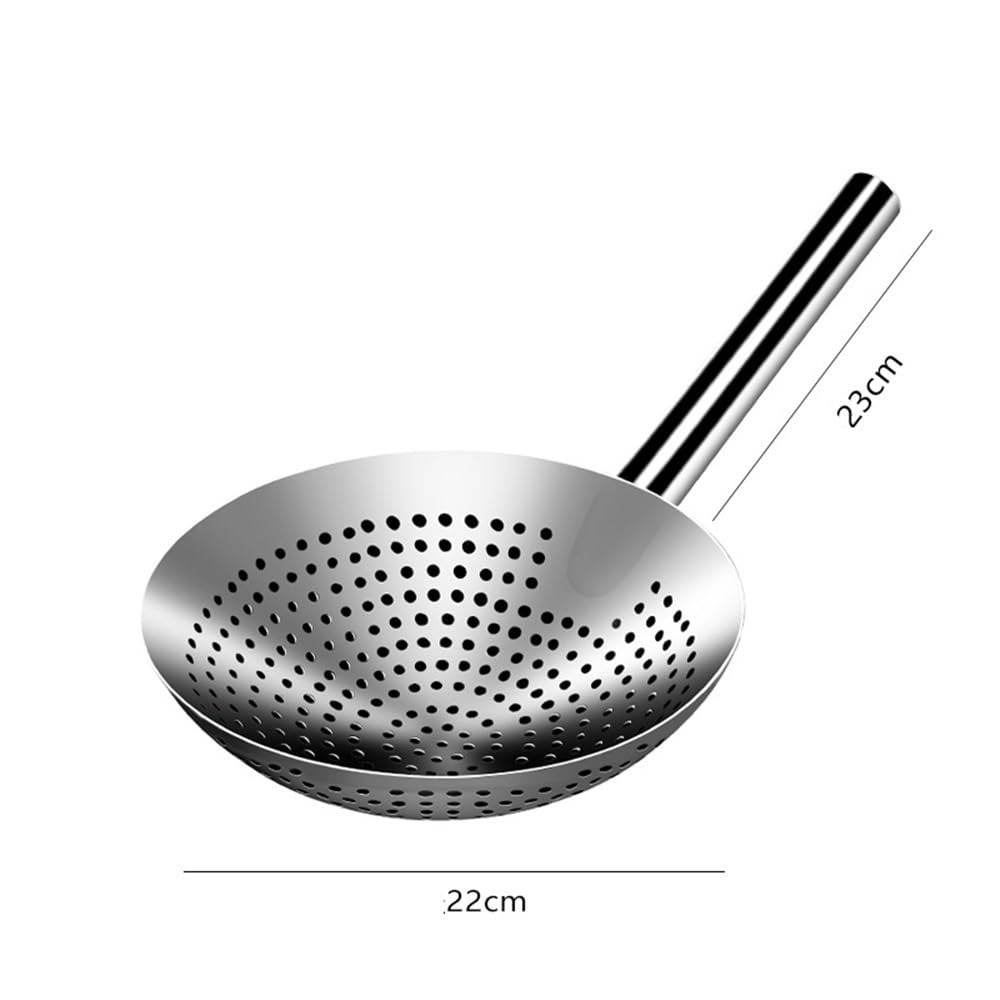Cestello per friggere in acciaio inox, grande setaccio per patatine fritte, utensili da cucina durevoli, per snack perfettamente croccanti (piccolo)