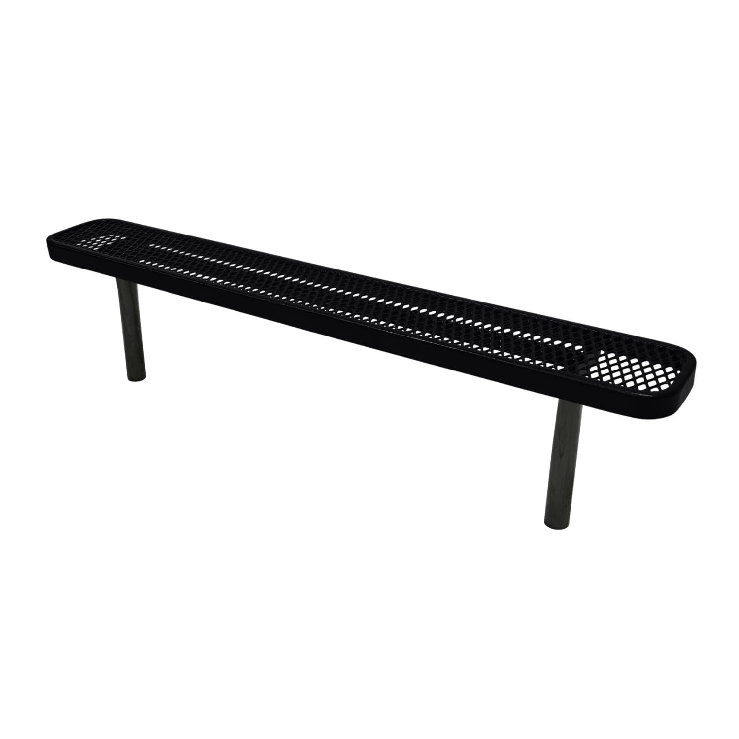 COATEDOUTDOORFURNITURE Coated Outdoor Furniture Heavy-Duty Outdoor Bench Thermoplastic Coated, Expanded Metal, Commercial-Grade Seating, Made in