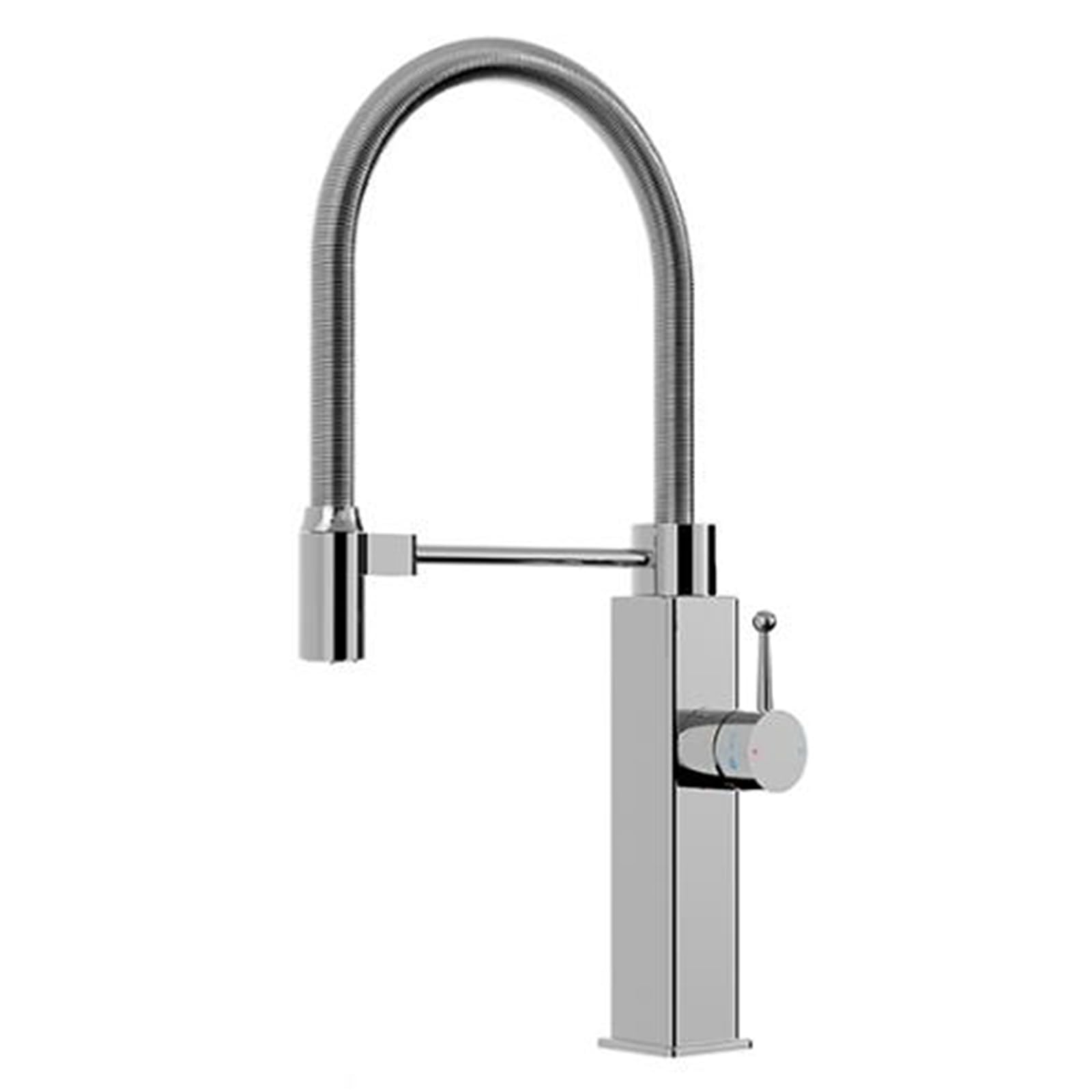 ZQFHSX 3 Way Water Filter Tap, Flexible Stainless Steel Kitchen Mixer with Single Handle for Hot and Cold Purified Water, Chrome Plated