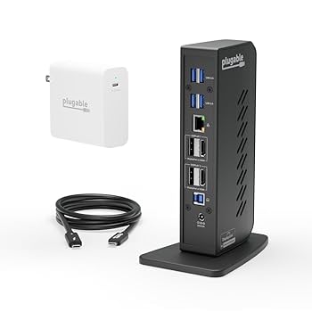 その他 plugable USB-C 4K DOCKING STATION Plugable USB-C Triple 4K Display Docking Station with