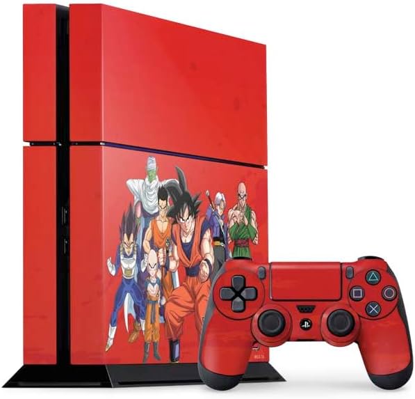 Skinit Decal Gaming Skin Compatible with PS4 Console and Controller Bundle - Officially Licensed Dragon Ball Z Goku Kamehameha Blast Design