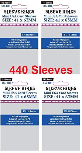 Mini USA Card Sleeves 41 X 63 mm (4x110 Pack, 440 Sleeves) — image 1