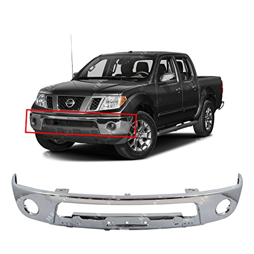 MBI AUTO - Chrome, Steel Front Bumper Face Bar Shell for 2005-2017 Nissan Frontier Pickup W/Fog 05-17, NI1002143