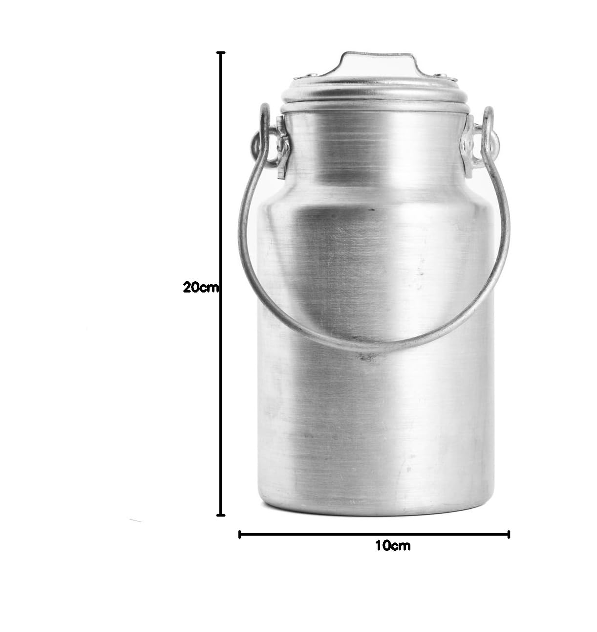 Pardini Pardini - Pot pour Huile et Lait, Aluminium, Gris, 10 x 10 x 20 cm