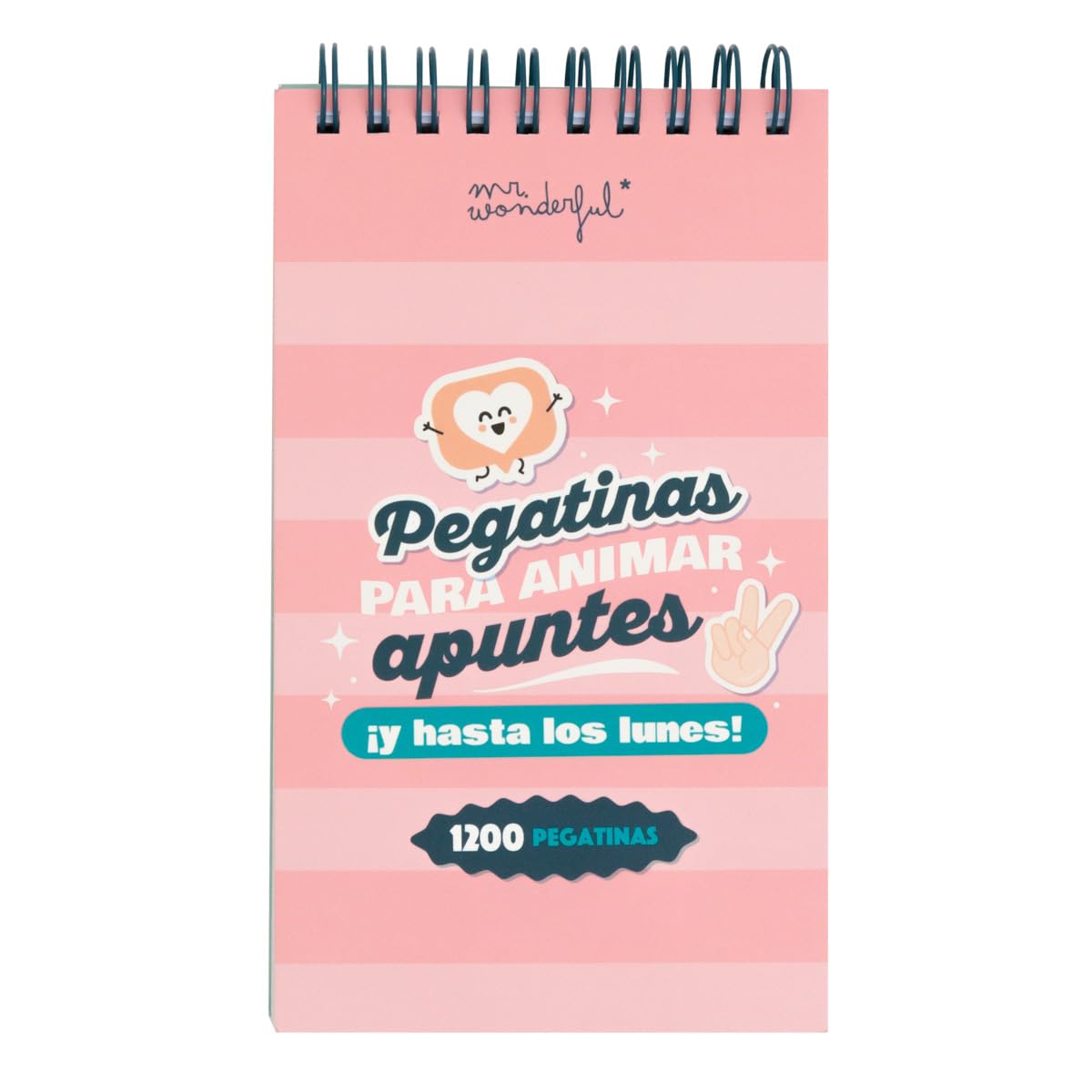 Mr. Wonderful - Bloc de pegatinas para animar apuntes ¡y hasta los lunes! - 1000 Pegatinas - Pegatinas con Relieve y Holográficas - 36 hojas