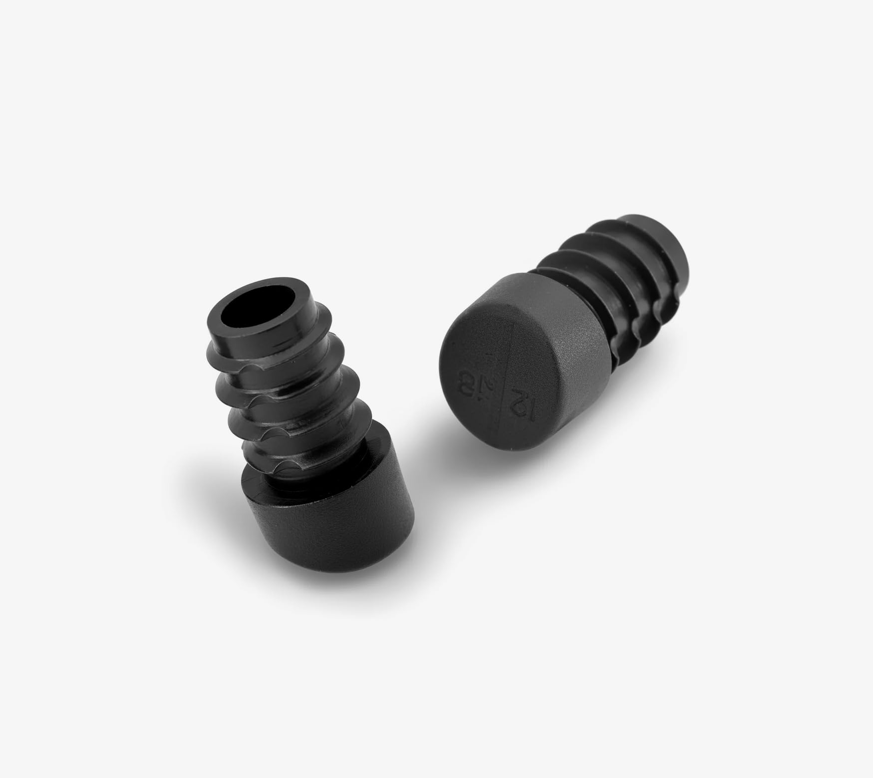 Keay Vital Parts Angled Round Tube Inserts - Chair Glides for Slanted Legs, Floor Protector Plastic Plugs for Angled Furniture Chairs Tables - 18mm to 25mm Sizes (100, 18mm (12 to 18° Angle Leg))