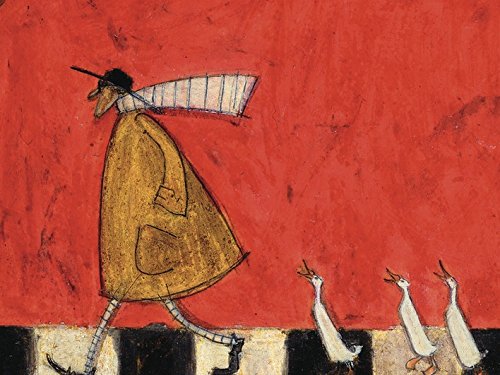 Sam Toft"Crossing With Ducks" Canvas Print, Cotton, Multi-Colour, 3.20 x 40.00 x 50.00 cm