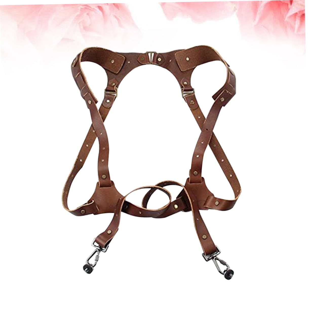 Bandoulière Maintien Stable Réglable en Cuir Marron pour Appareil Photo