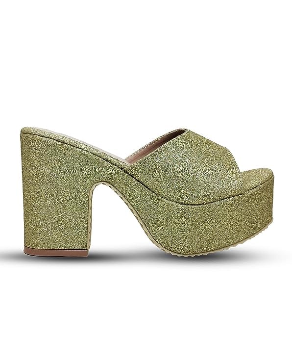 Image of Digni Sandal for Womens Chunky Heel Pump Sandals Party Wedding Strappy Sandals.