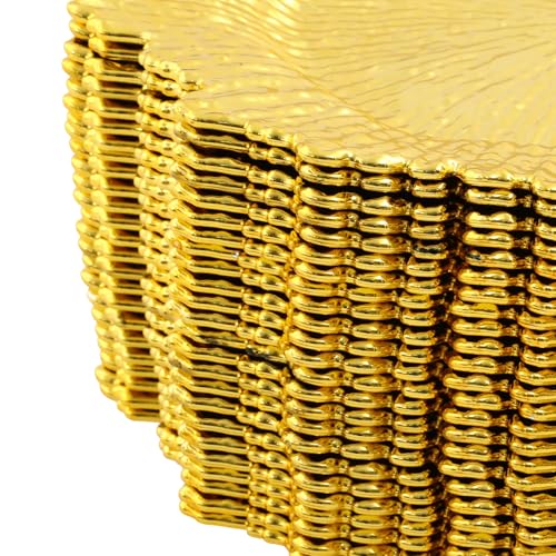 Set de 24 platos dorados redondos de 12.6 in miniatura 5