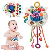 【Juguetes sensoriales para bebés】 El cordón de este ovni montessori está especialmente diseñado para niños mayores de 1 año, utilizando 6 cuerdas de diferentes texturas, formas y colores para estimular el desarrollo visual del bebé, y el juguetes sensorial educativos juegos de cuerda de tracción tiene un sonido cuando se tira de la cuerda, por lo que que el montessori 1 año es emocionante La capacidad de agarre del bebé también estimula la audición.
