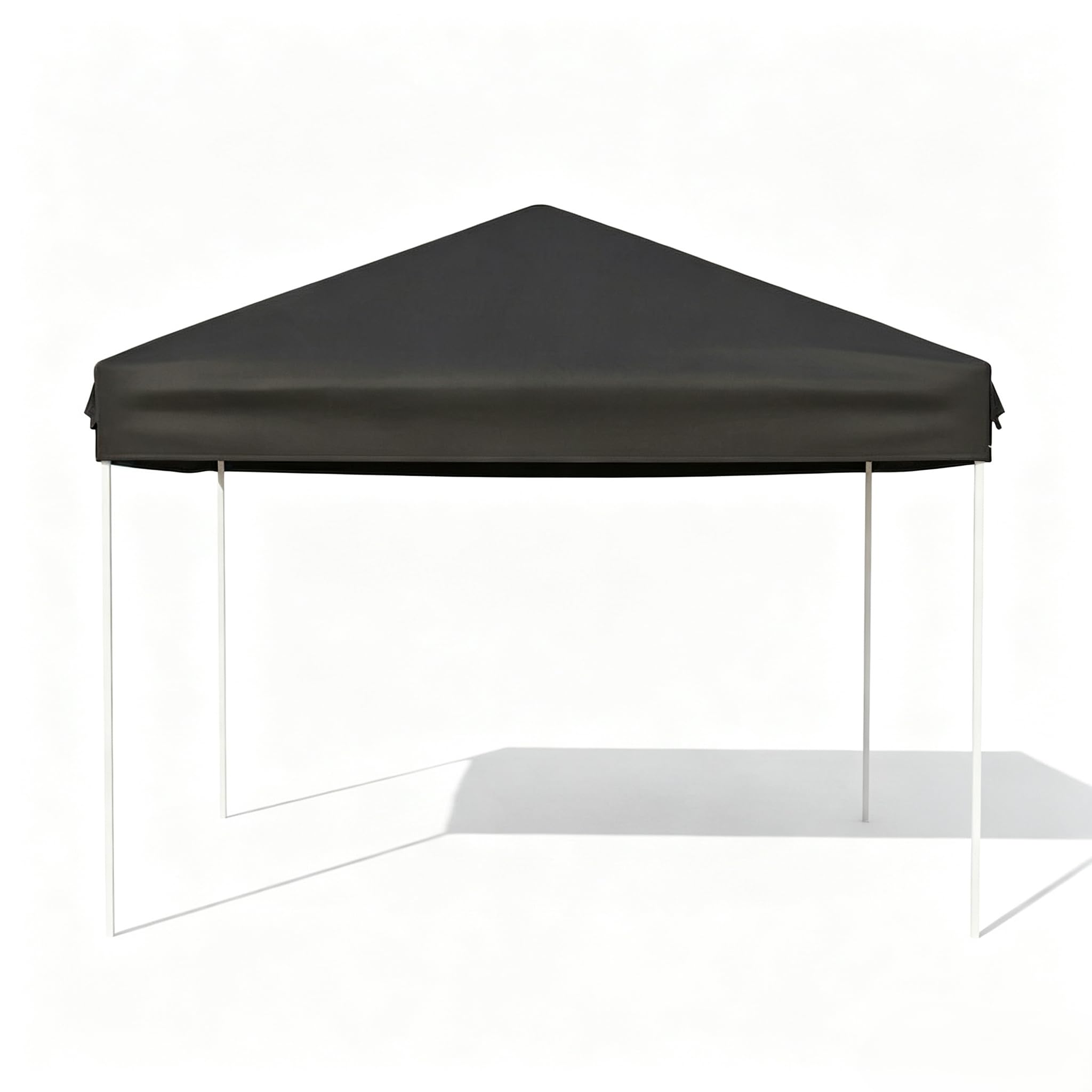 GarveeHome Commercial Folding Tent 3 x 3 m – 150D Oxford fabric with windows, central locking mechanism, height 270 cm, without side curtains, for gardens and events (Black-1)