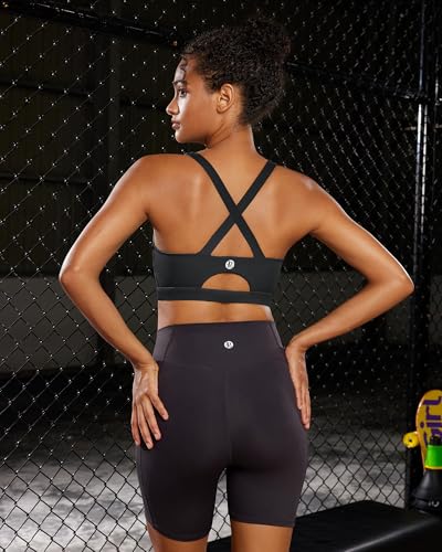 RUNNING GIRL Sports Bra for Women High Support Molded Cup Strappy Running Sports Bras with Sewn in Pads3