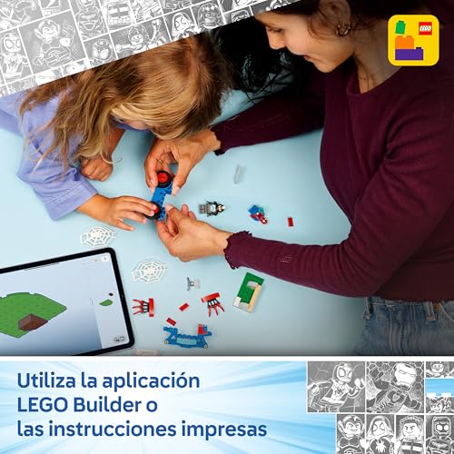 Miniatura 4 de Lego Marvel Spidey En Su Moto Vs. Rino - Moto Y 2 Minifiguras De Superhéroes De Juguete Inc. Spider-Man - Regalo Para Niños De 4 Años Y Fans De Spidey Y Su Superequipo - 11206