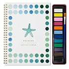 Puasyto Watercolor Workbook for Adults & Beginners: 12-Color Set with Brush, Foldable Design for Starfish,Suitable Gift for Everyone