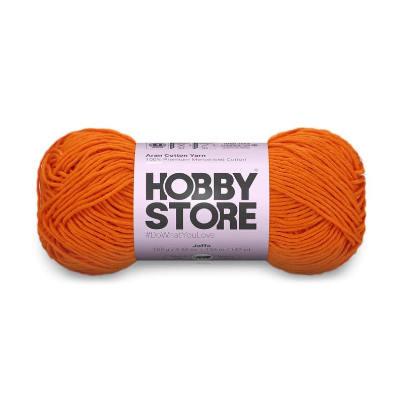Image of Cotton - Aran Yarn - 100% Mercerised Cotton Aran Yarn for Crochet & Knitting Durable Home Decor (1 ball /100 g) - 420 Jaffa | Magic Needles