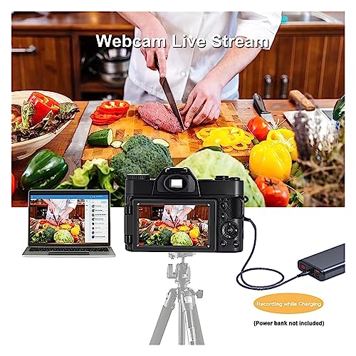 Caméscope vlogging caméra numérique 48MP avec objectif macro grand angle et fonction webcam PC