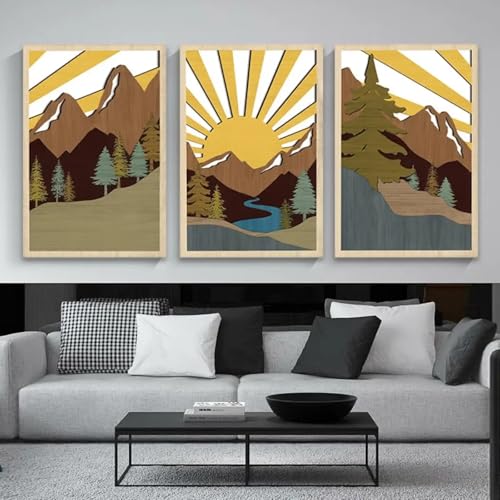 Affiche murale géométrique bohème de 60x80cm sans cadre pour chambre