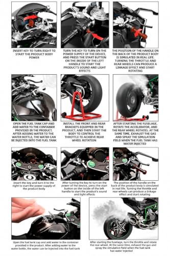 Image of Magicwand 1:6 Scale Die-Cast【X-X-Large】 K.a.w.a.s.a.k.i N.i.n.j.a Metal Motorcycle with Music,Lights Smoke, Accelerator for Collector's & Kids