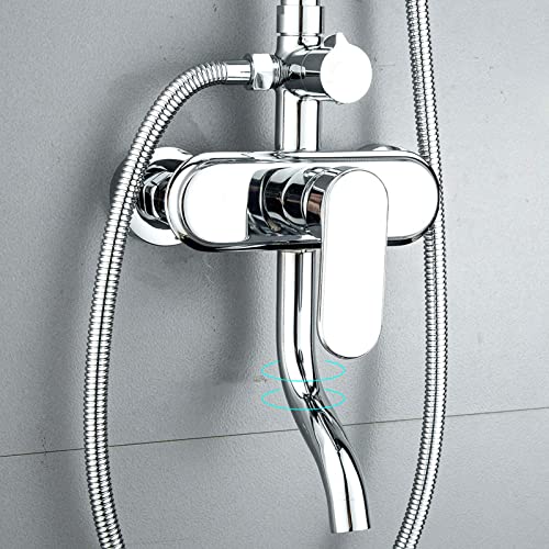 Ensemble de douche moderne avec mitigeur mural pour une routine spa à la maison - 4