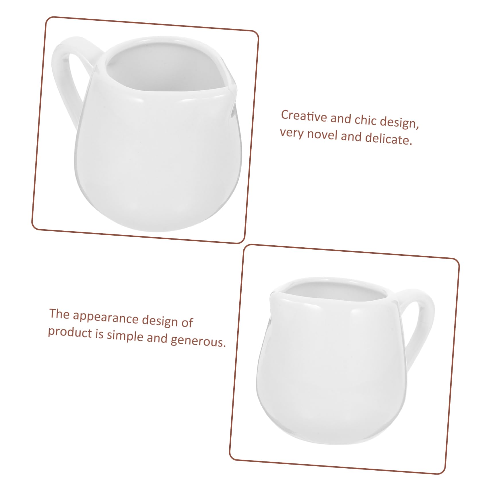 CONGARTENO 4 Pcs Sauce Spoon Kitchen Sauce Container Mini Sauce Pots for Serving Mini Gravy Sauce Boats Porcelain Gravy Boat Machines Drink Dispenser for Fridge Small Milk Jar White Ceramics