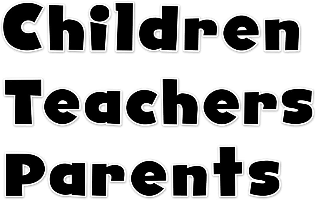 CTP Bold Black Punch-Out Letters for Classroom – Essential Homeschool Supplies – Top Back To School Supplies (1949) : Office Products