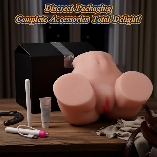 Image of 16LB Sex Dolls Torso Male Sex Toys - Realistic Big Ass Sex Doll for Men Male Masturbator Pocket Pussy with Tight Vagina & Anal Channels, Lifelike Soft Butt Adult Sex Toys for Men