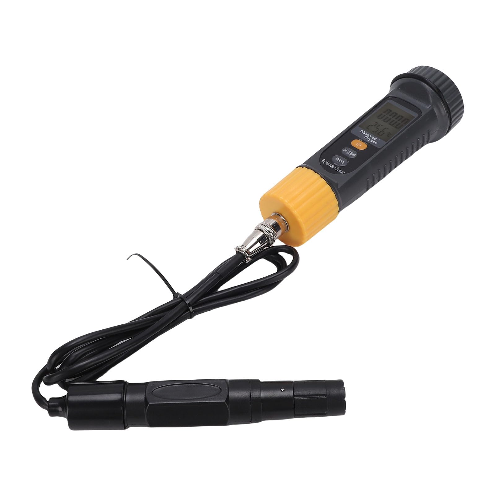 Misuratore di Ossigeno Disciolto DO Teste, Sensore Ad Alta Precisione con LCD Retroilluminato, Blocco Dati per Test Dell’acqua di Stagni, Vasche per Pesci, Acquari e Idropo