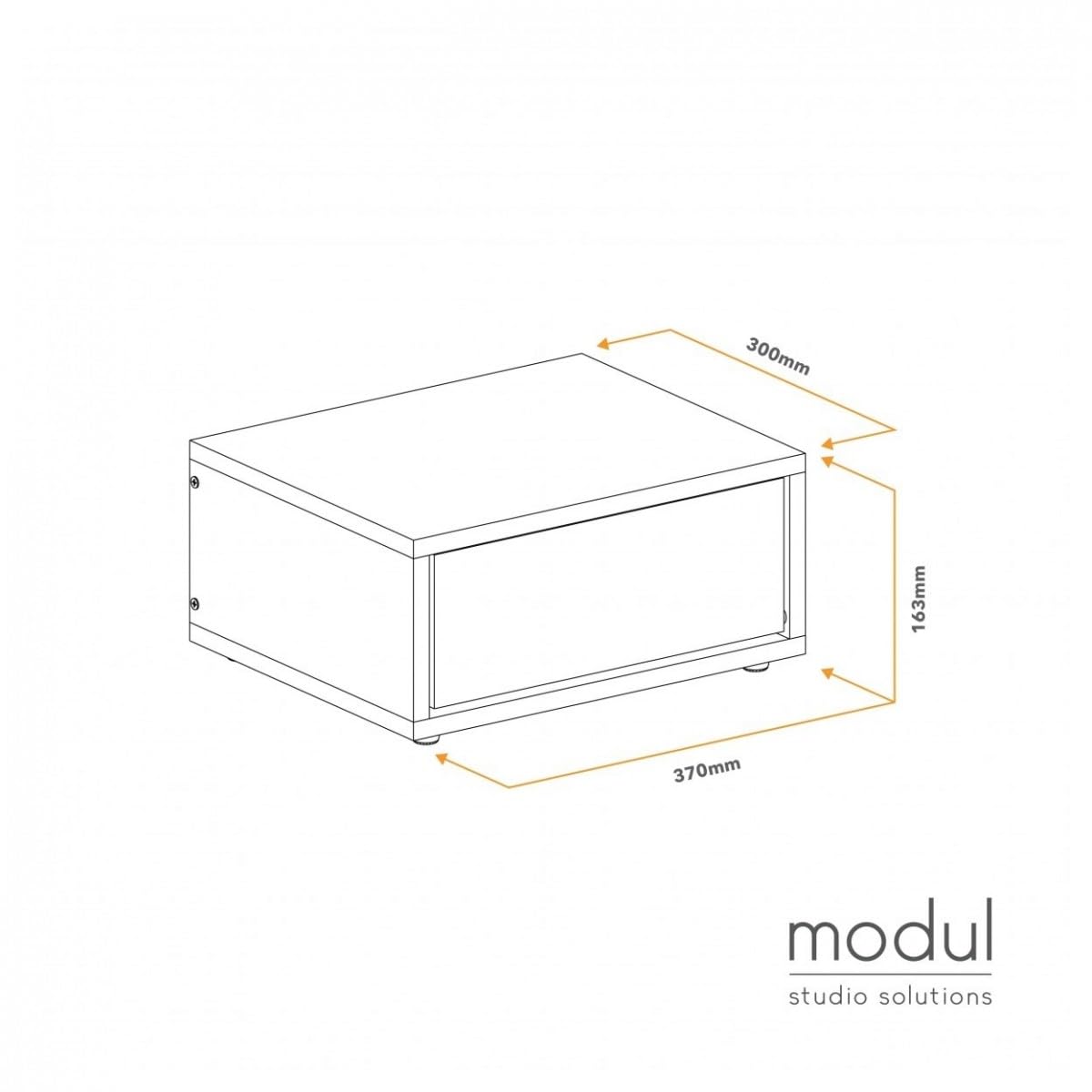 modul Cassetto piccolo per scrivania da casa e studio, nero