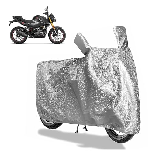 Image of Sulfar Bike Cover for Hero MotoCorp Xtreme 160R (4V / Stealth) | Waterproof, Dustproof & UV Protected | All Weather Two Wheeler Cover (Silver) New 2026 Variants