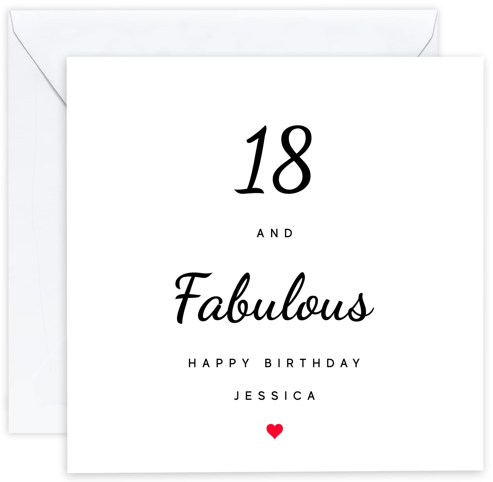 Personalised 18th Birthday Card - Eighteenth Birthday Card for 18 Year Old Girls Eighteen Daughter Granddaughter Niece Sister Woman Women Friends Her (Age 18) — image 1