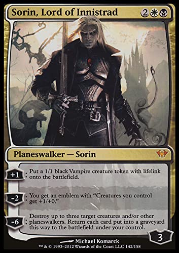 Amazon.com: Magic: The Gathering Singles Sorin, Lord of Innistrad (142)  Dark Ascension DKA, Multi-colored, DKA142 : Toys & Games