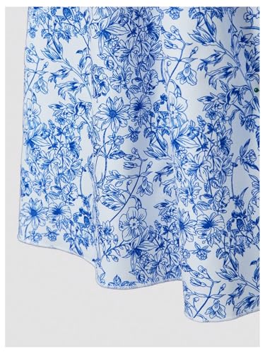 SHENHE Girl's Floral Print Sleeveless Summer Dress Ruched A Line Flowy Boho Sundress4